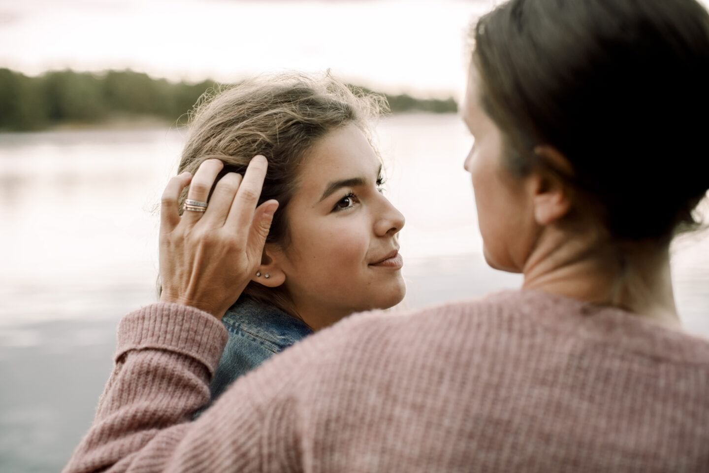 gratitude for teens: mother looking at smiling teen daughter