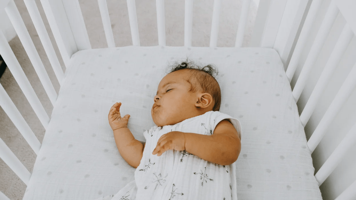 baby sleeping in crib