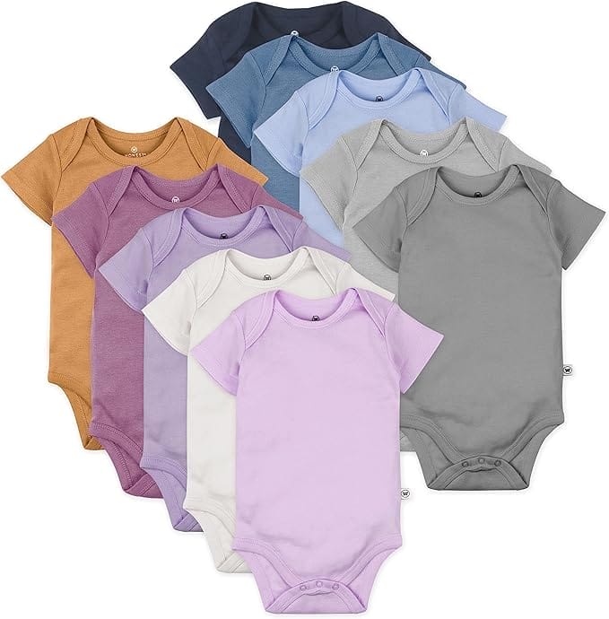 HonestBaby 10-Pack Short Sleeve Bodysuits