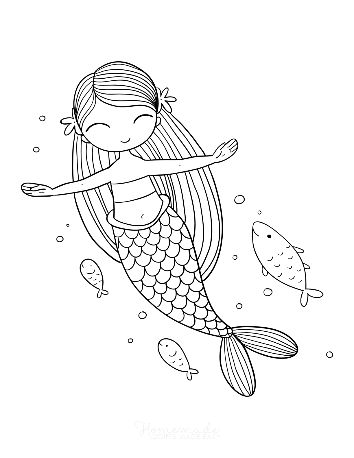 mermaid and fish