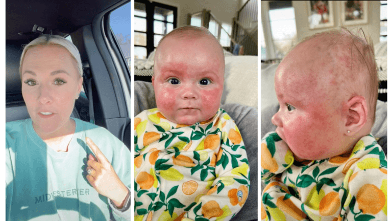 Viral TikTok screeshot of formula shortage baby with allergies