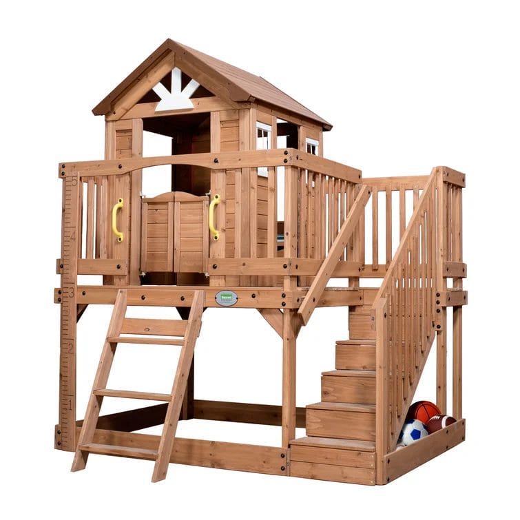 Backyard Discovery Scenic Heights Outdoor Cedar Playhouse with Kitchen