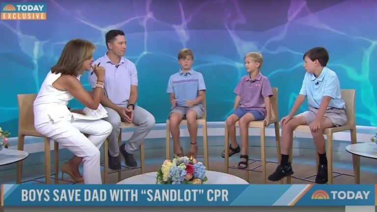 three sons and dad they saved with CPR on Today Show