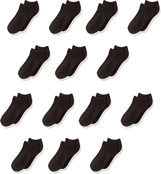 Amazon Essentials Unisex Kids and Toddlers' Cotton Low Cut Sock, Pack of 14