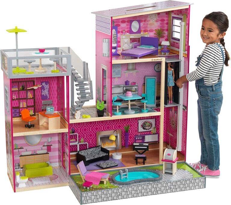 KidKraft Uptown Wooden Modern Dollhouse with Lights & Sounds