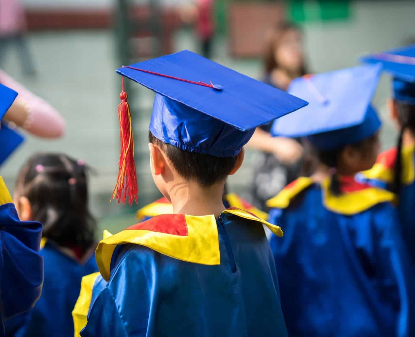 children graduating from preschool- preschool graduation