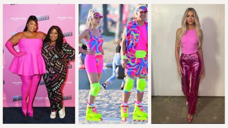 celebrites wearing Barbiecore aesthetic