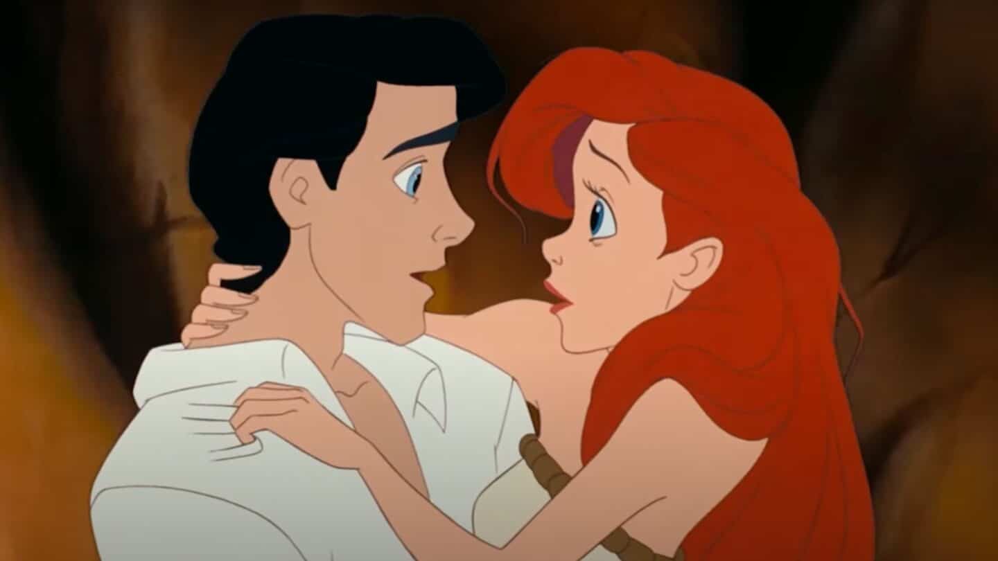 Ariel and Eric in the original version of 'The Little Mermaid'