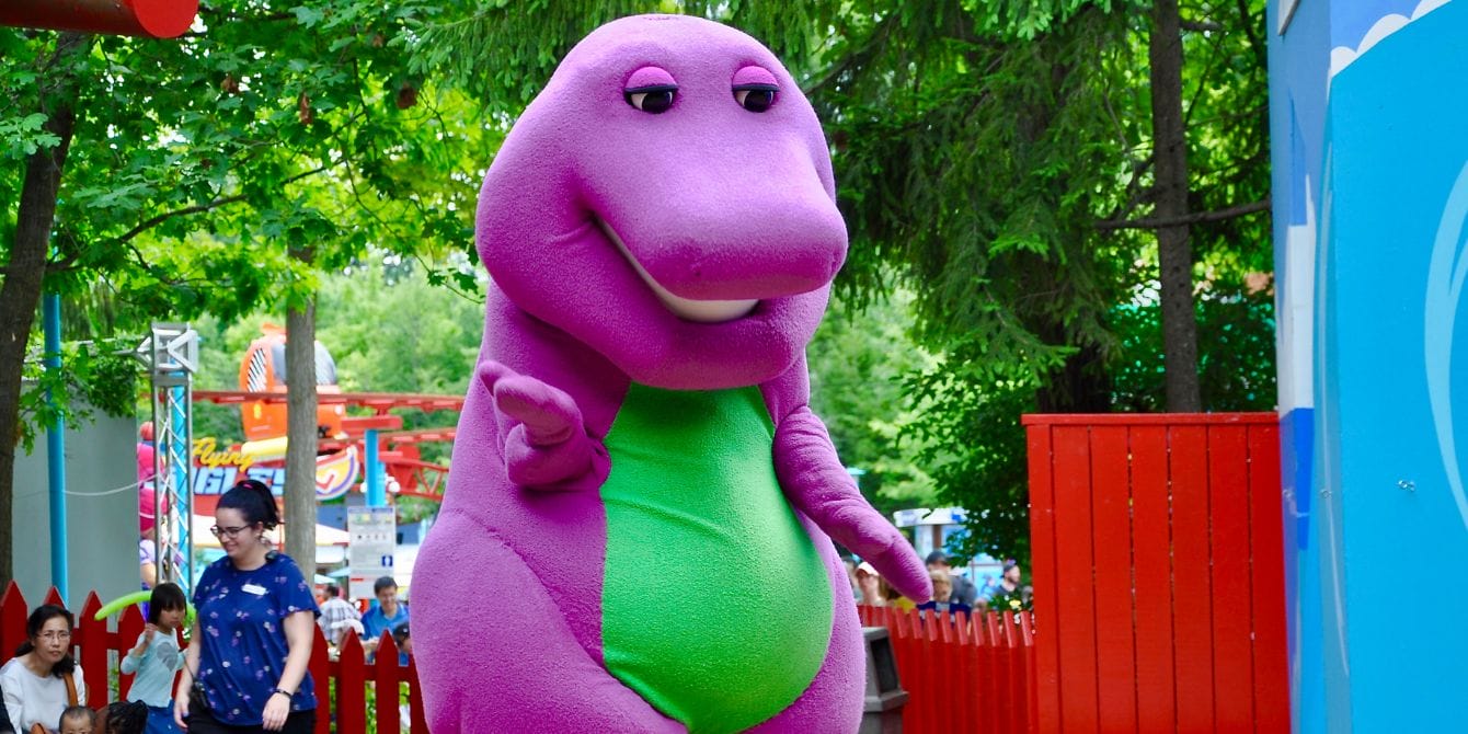 Barney the Dinosaur on stage at TODAY show in 1990s