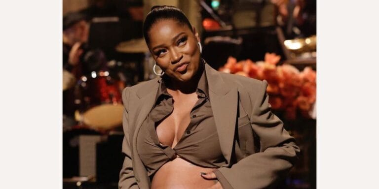 Keke Palmer showing baby bump