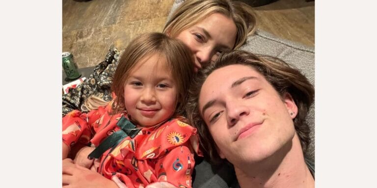 kate Hudson, son Ryder, and daughter Rani