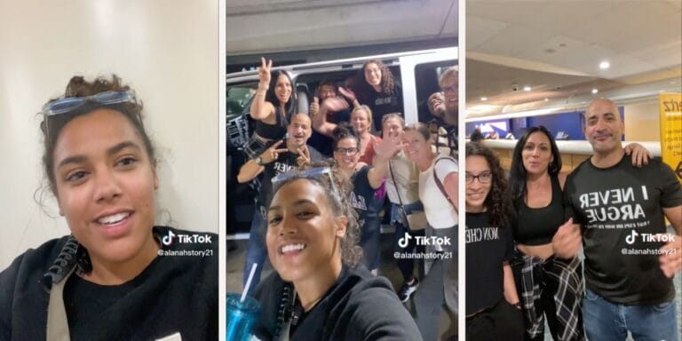 alanah story tiktok collage- 13 strangers in a van