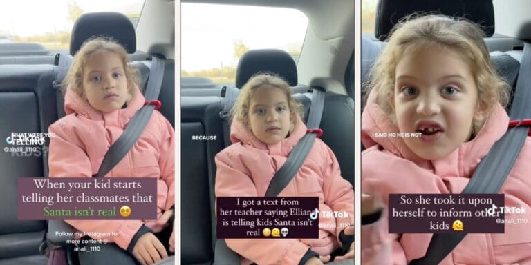 viral tiktok collage- viral tiktok little girl says santa isn't real