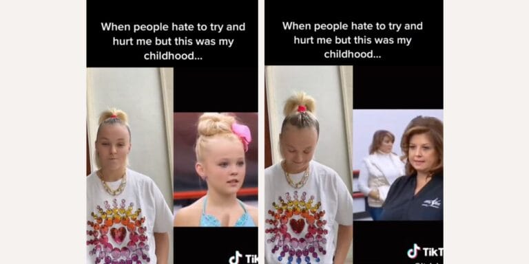 jojo siwa on tiktok posting a flashback video from her time on dance moms-jojo siwa