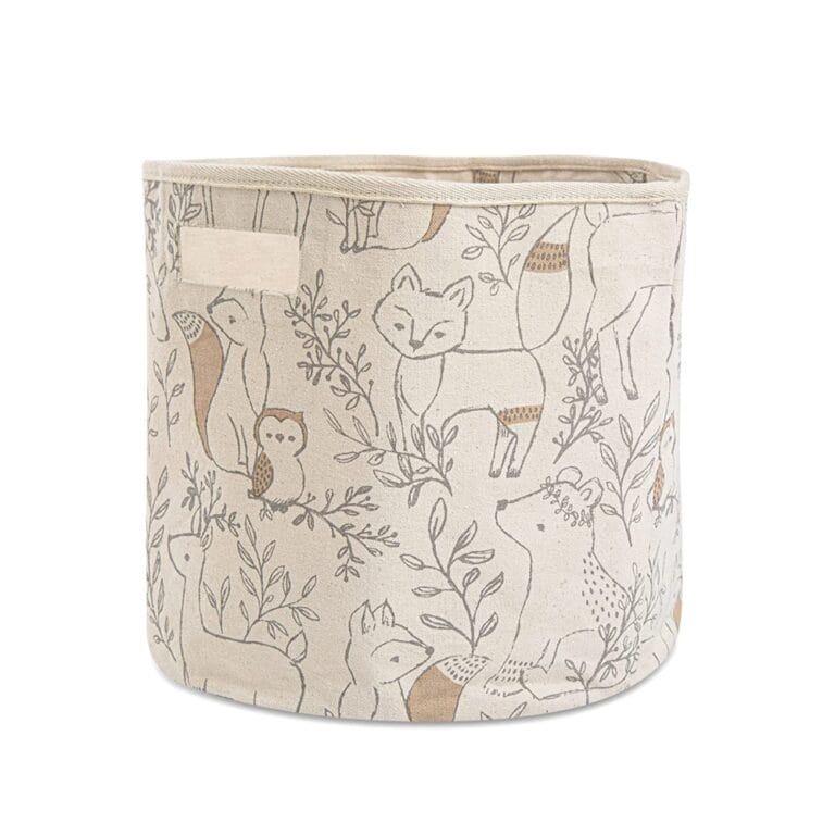 Crane Baby Woodland Animal Fabric Storage Bin