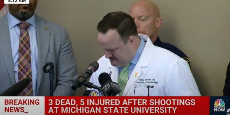 Chief of staff at hospital gets emotional after Michigan state shooting