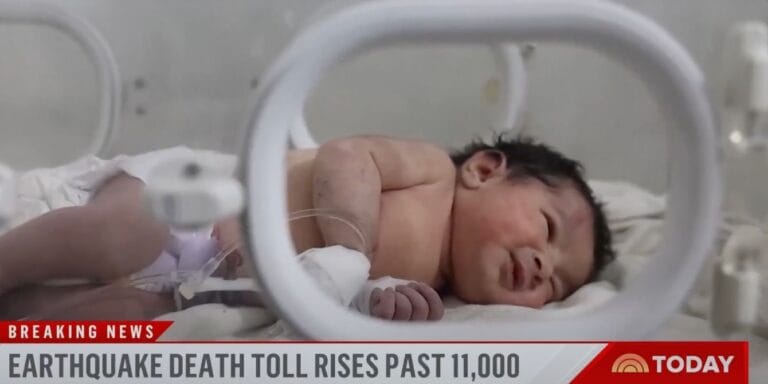 newborn baby who survived earthquake- baby rescued from earthquake