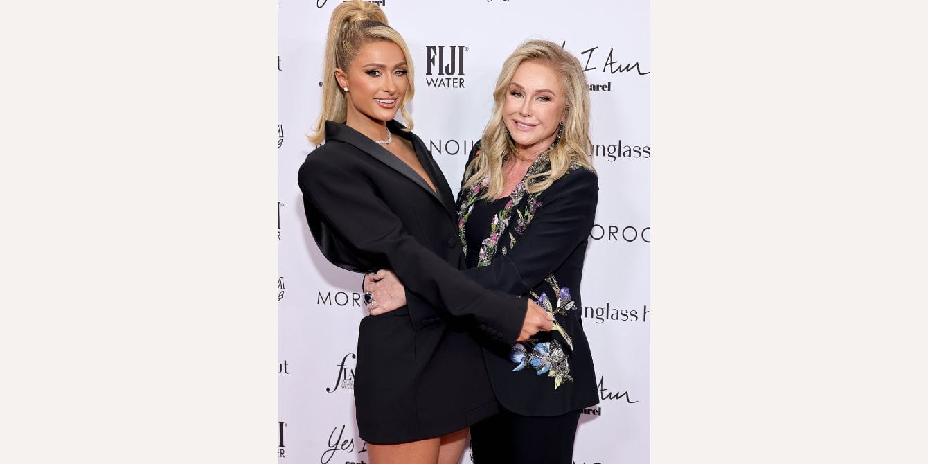 paris hilton and mom kathy hilton at an event- paris hilton didn't tell her mom she had a baby