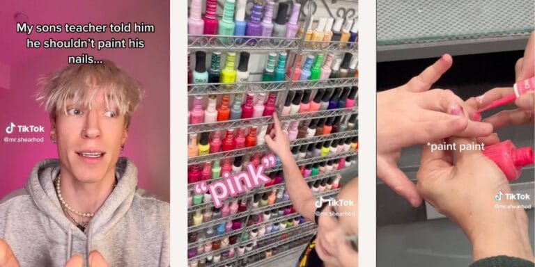 Viral TikTok of little boy getting a manicure