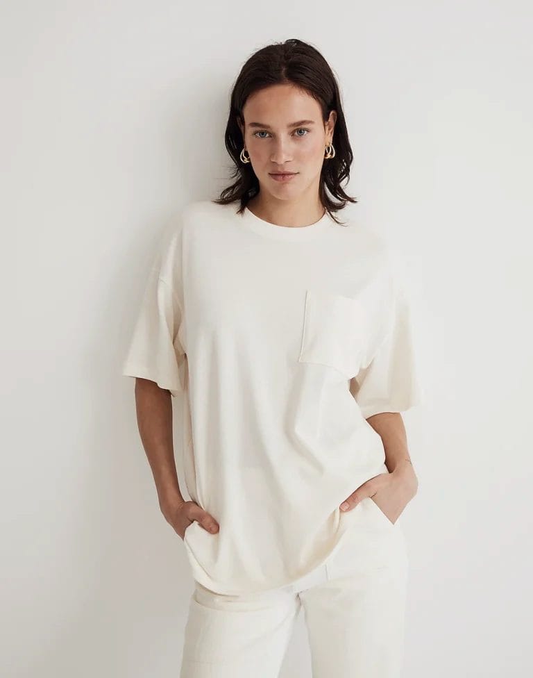 Madewell Garment Dyed Oversize Pocket Tee