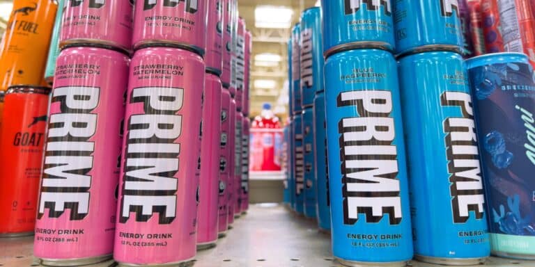 Prime energy drink for kids on shelf - Are energy drinks safe for kids