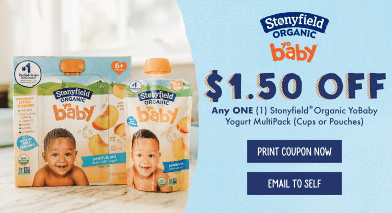 Stonyfield Organic YoBaby Yogurt Coupon