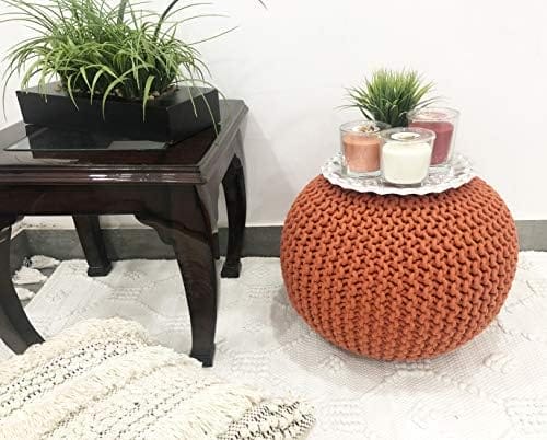 FRELISH DECOR Round Pouf Ottoman