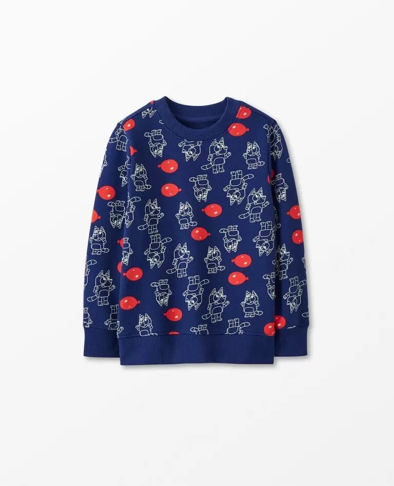 Hanna Andersson Bluey Print French Terry Sweatshirt