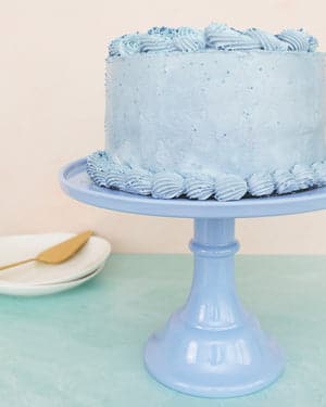 joyeux cake stand blue