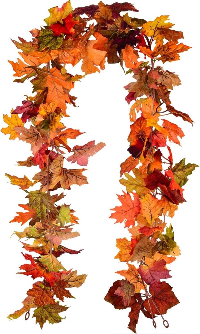 Lvydec 2 Pack Fall Maple Garland