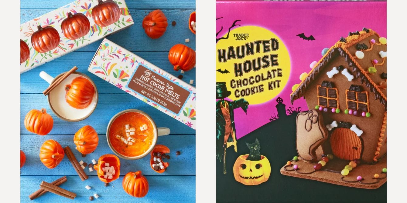 Trader Joes Halloween Haunted House and Mexican Style Cocoa Melts