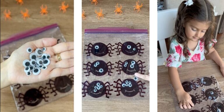 halloween sensory bag craft