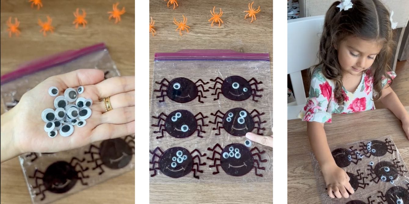 halloween sensory bag craft