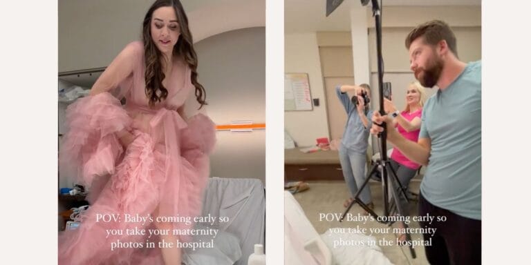 Mom shoots maternity photos in hospital before birth