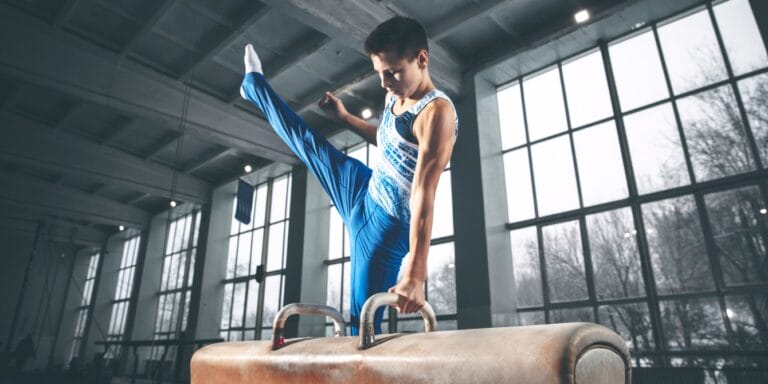 Teen boy gymnast practicing - when do we let our kids quit