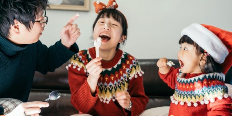 holiday activities- family playing together