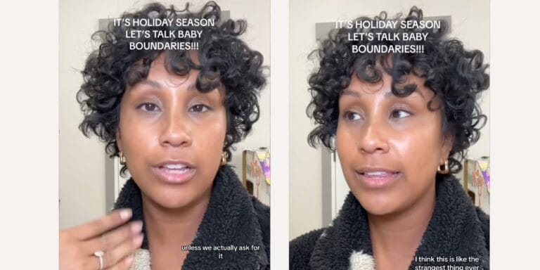 Mom explaining holiday boundaries in Instagram