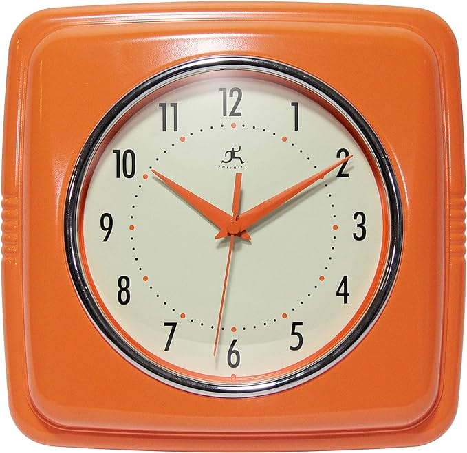 Infinity Instruments Mid Century Wall Clock