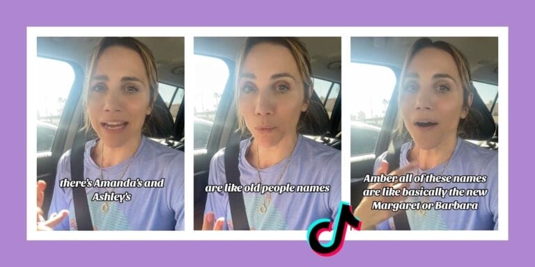 Millennial mom discusses 'old lady names' on TikTok