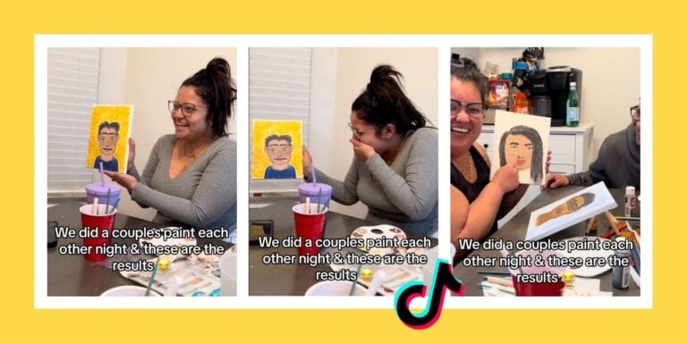 Couples paint each other