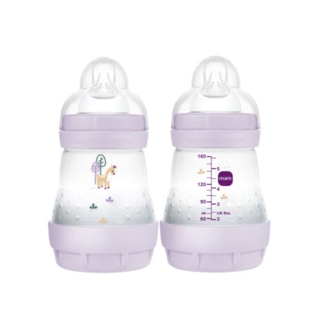 MAM Easy Start Anti-Colic Bottle, 5 OZ, 2 Pack, Girl