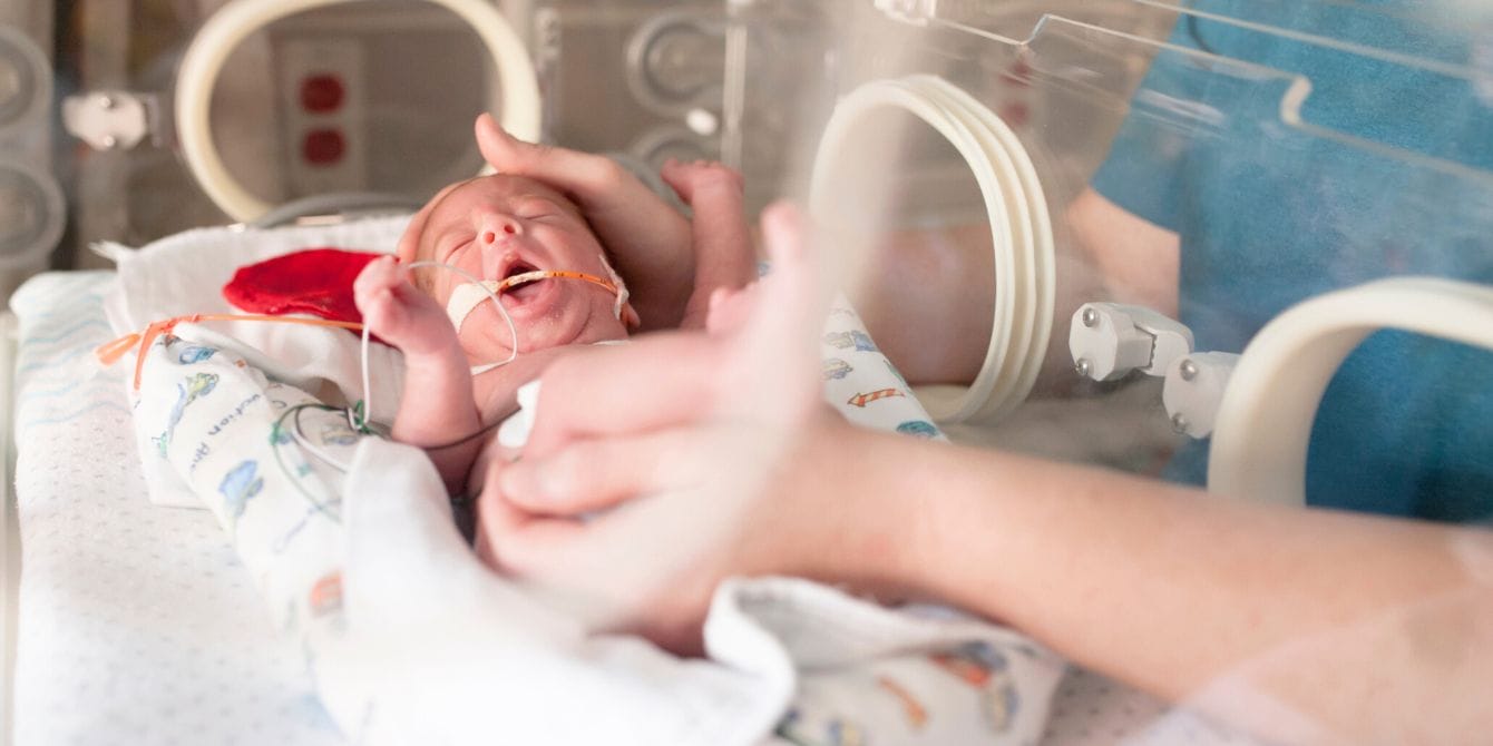 Infant in the hospital