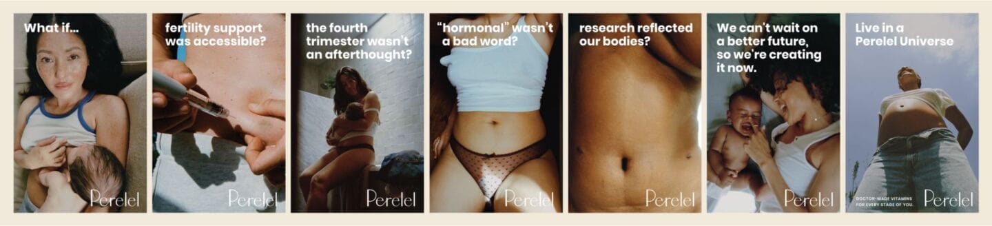 Perelel Universe campaign imagery: women's health research
