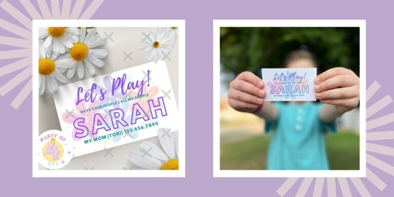 Playdate business cards