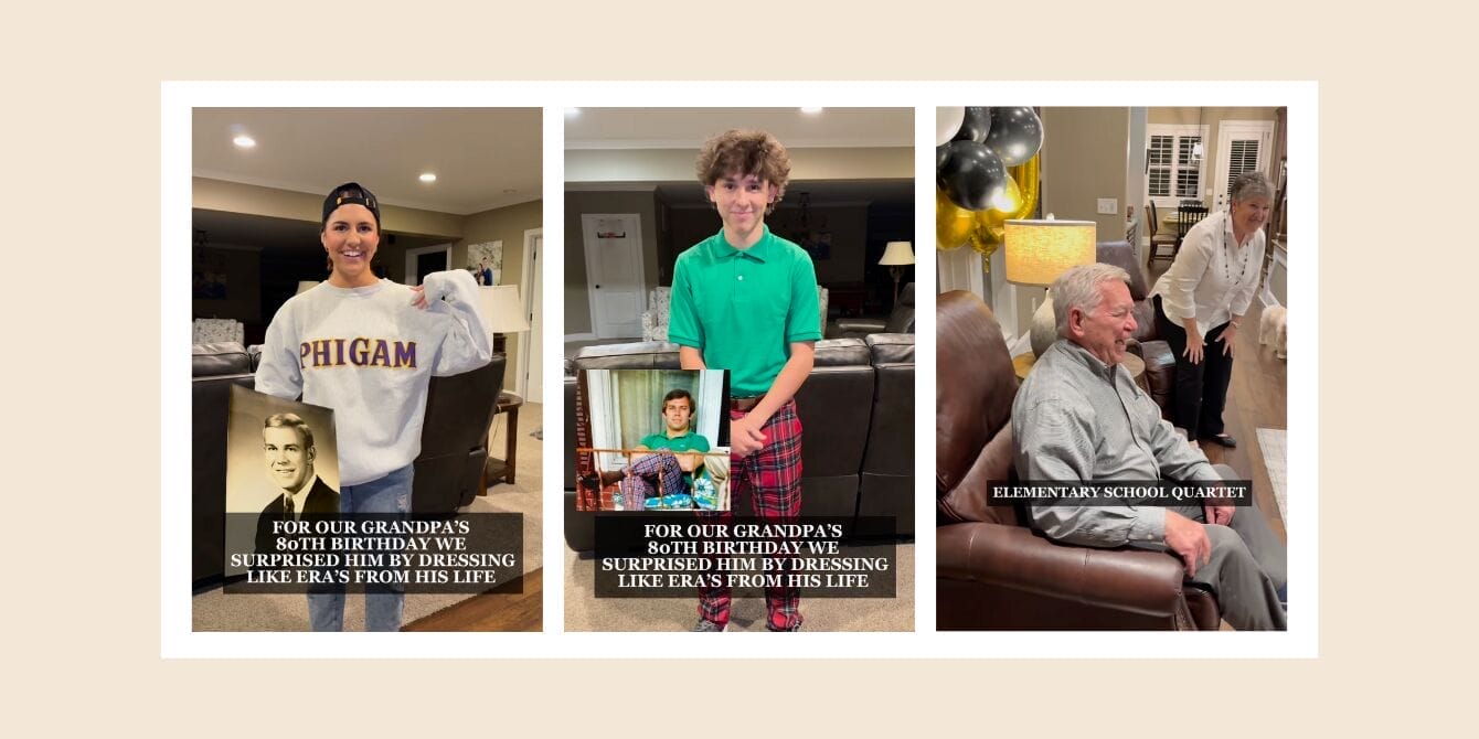 Images of grandkids dressed up as their Papaw