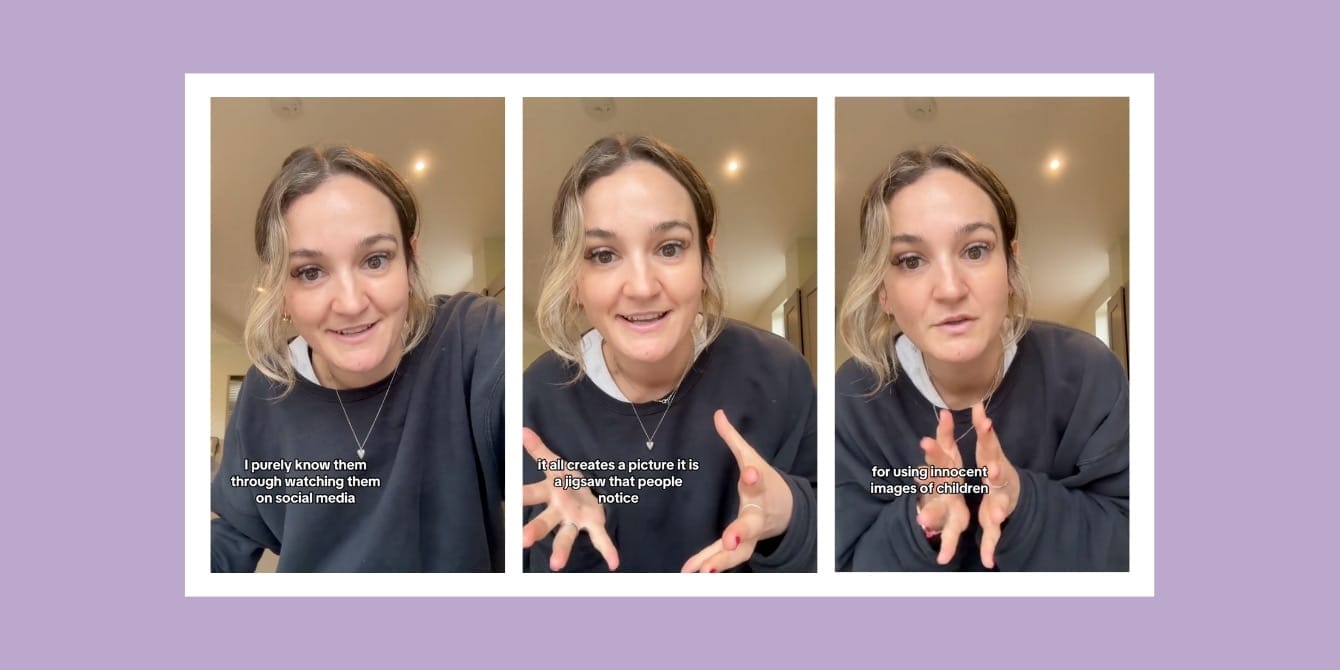 Viral TikTok mom explaining the importance of being safe when sharing kid’s on social media