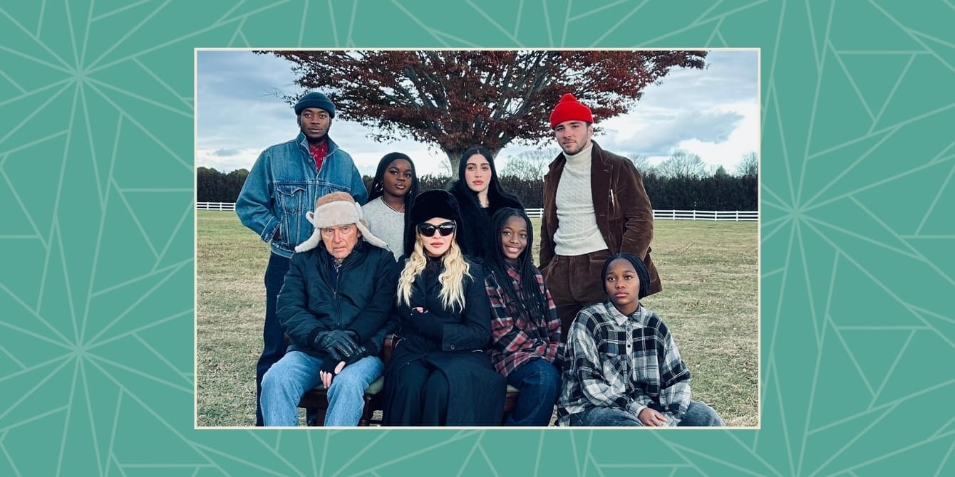 A photo of Madonna with her family