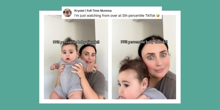 Viral TikTok - A mom holding her newborn that is toddler-sized